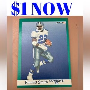 Emmitt Smith 1991 Fleer Dallas Cowboys NFL Football Card